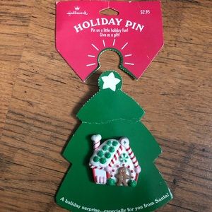 Vintage Holiday Hallmark Pin Christmas Gingerbread House